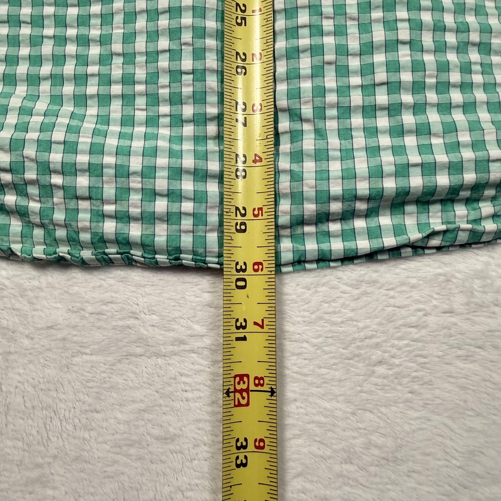 Brooks Brothers Regent Shirt Mens Large Green Check Long Sleeve Button Front - Picture 8 of 9